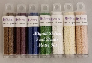 Miyuki Delica Seed Beads Matte Finish  Set of 7