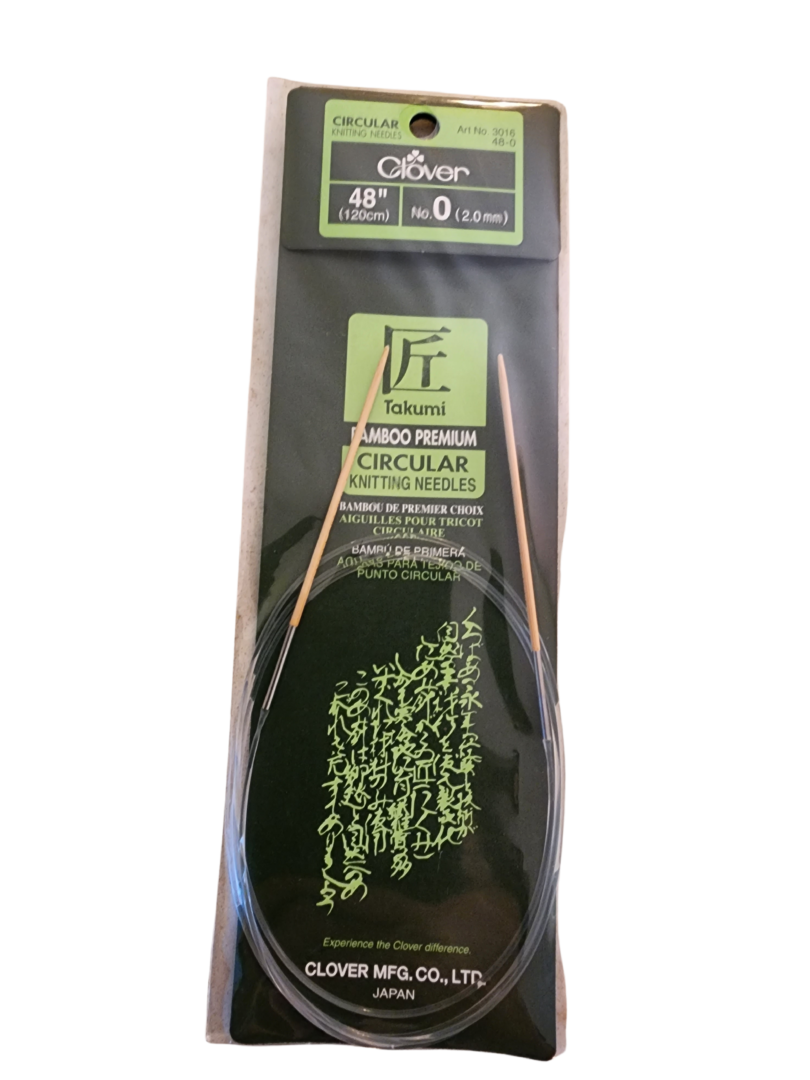 Clover Takumi Bamboo Circular Needles – 48″