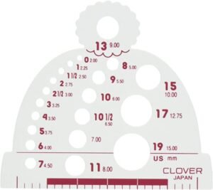 Knitting Needle Size Gauge
