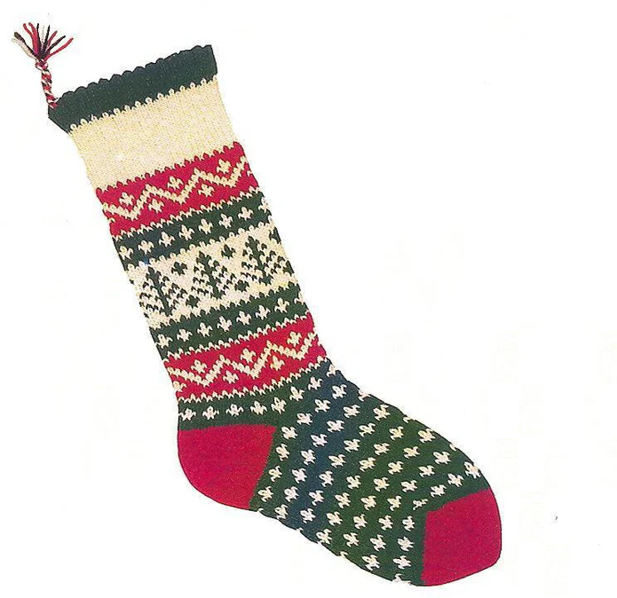 Christmas Stocking Knitting Kit - Evergreen