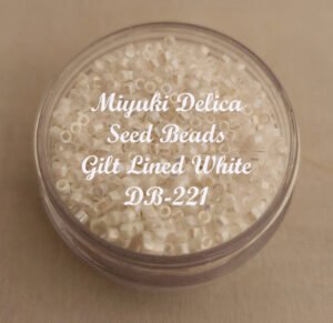 Miyuki Delica Beads - Gilt Lined White