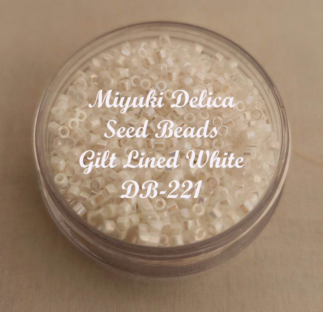 Miyuki Delica Beads - Gilt Lined White