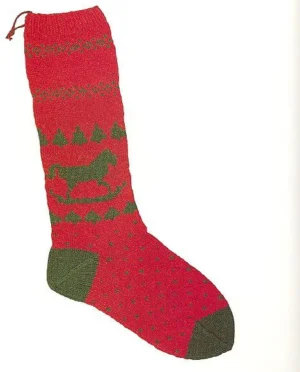 Christmas Stocking Knitting Kit - Rocking Horse