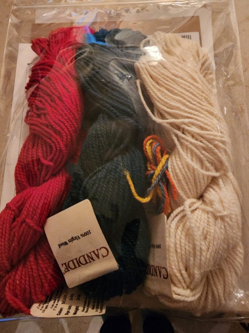 Christmas Stocking Knitting Kit - Rudolph's Sleigh - Image 2