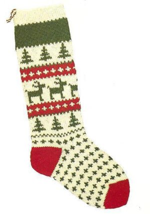 Christmas Stocking Knitting Kit - Santa's Reindeer