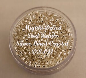 Miyuki Delica Beads - Silver Lined Crystal