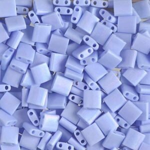 Miyuki Tila 5mm Beads - Opaque Light Periwinkle