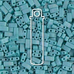 Miyuki Tila 5mm Beads - Opaque Turquoise Green