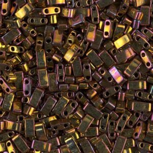 Miyuki Tila 5mm Beads - Gold Iris