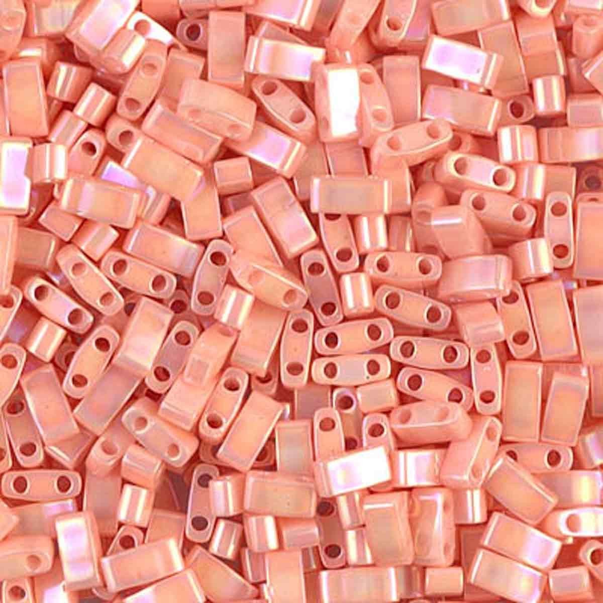Miyuki Tila 5mm Beads - Semi-Matte Opaque Salmon