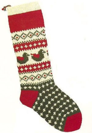 Christmas Stocking Knitting Kit - Two Turtle Doves