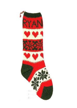 Christmas Stocking Knitting Kit - Holiday Hearts