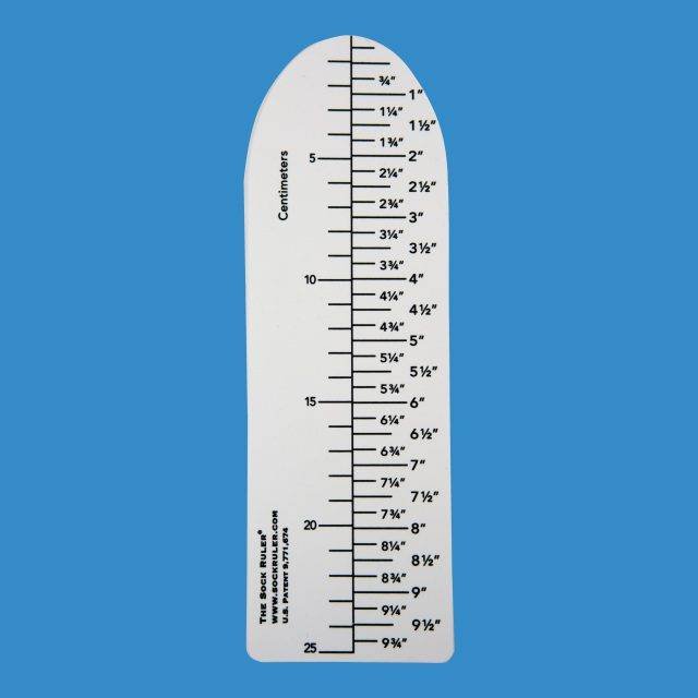 The Sock Ruler Adult Size is a measuring tool for sock knitters