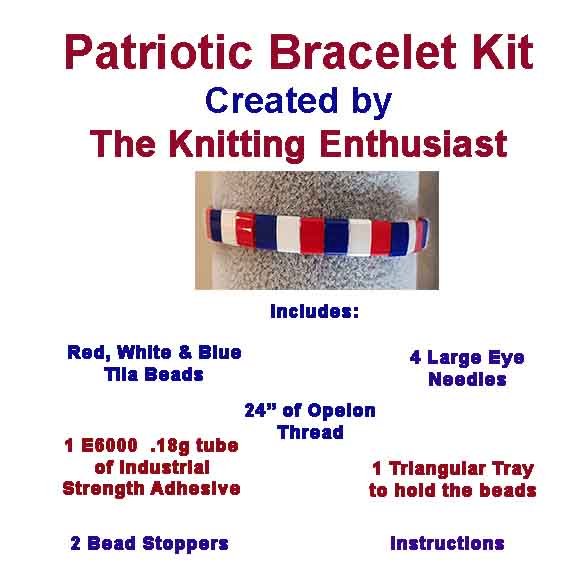 Patriotic DIY Tila Bead Bracelet - Image 5